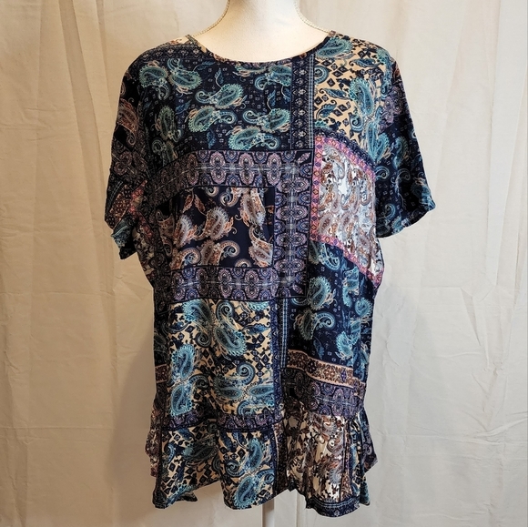 SHEIN Women's Paisley Print Tunic Top - Picture 4 of 13